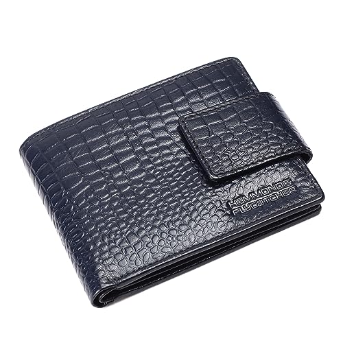 HAMMONDS FLYCATCHER Geldbörse aus echtem Leder für Herren | RFID-geschützt für den täglichen Gebrauch (Krokoblau), Kroko-Blau, modern von HAMMONDS FLYCATCHER