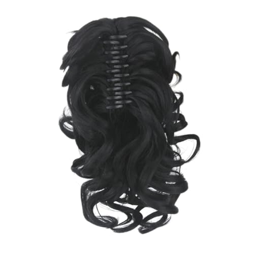 HAMPPLIES 1 Stück Lockige Synthesefaser Haarverlängerung mit Haarklammer für Damen Ponytail Clip Haarteil Vielseitig und Bequem für Täglichen Gebrauch von HAMPPLIES