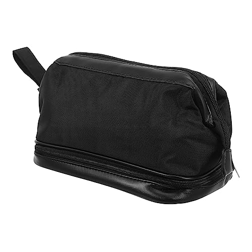 HAMPPLIES 1 Stück Reise Kulturtasche für Männer wasserdichte Toilettenartikel Aufbewahrung Tragbare Doppellagige Waschtasche mit Interner Struktur für Geschäftsreisen und Urlaub von HAMPPLIES