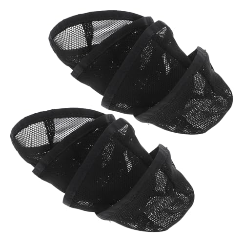 HAMPPLIES 10 Stück Schwarze Haarnetz Kappen Elastisch Atmungsaktiv Wiederverwendbar für Damen und Herren zum Schlafen Flechten und Perücken Mesh Netz für Volumen und Haardichte von HAMPPLIES