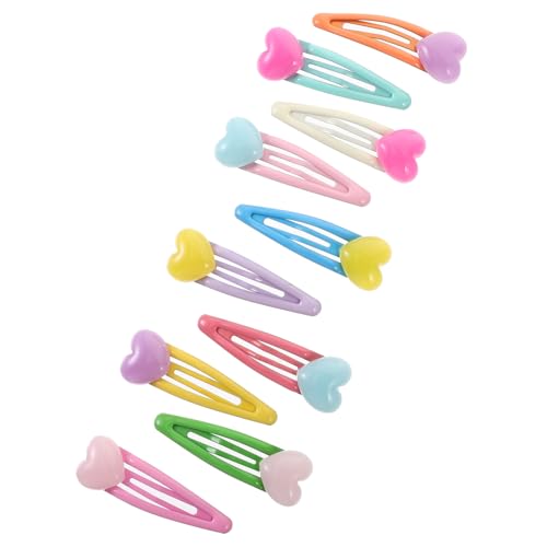 HAMPPLIES 10 Stück Teiliges Bunte Haarklammern für Mädchen Niedliche Tropfenform Leichter Haarschmuck Einfach zu Tragen Geeignet für Alltag Party und Fester Sitz für Zartes Zufällige Farbe von HAMPPLIES