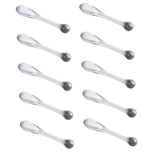 HAMPPLIES 10 Stück Teiliges Gesichtspflege Spatel aus Abs Transparente Löffel für Creme und Augencreme Flexible Kosmetikspatel für Gleichmäßiges Auftragen und Hygienische Anwendung von HAMPPLIES