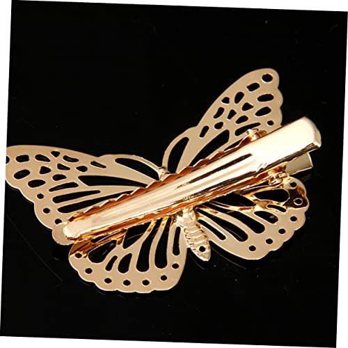 HAMPPLIES 10 Stück Teiliges Goldene Haarklammern mit Filigranem Schmetterlings Hohlraummuster Stereoskopisches Design Bobby Pins für Damen Modischer Haarschmuck für Hochzeit Party Alltag von HAMPPLIES