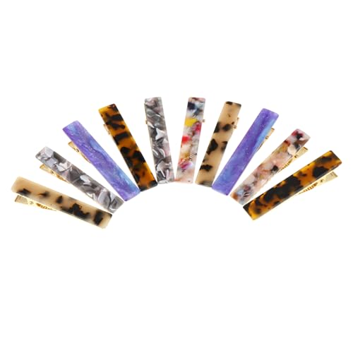 HAMPPLIES 10 Stück Teiliges Haarklammern aus Hochwertigem mit Schildpatt Design Bunte und Leopardenfarbene Haarspangen für Damen und Mädchen Langlebig Vielseitig für Dickes und Dünnes Haar von HAMPPLIES