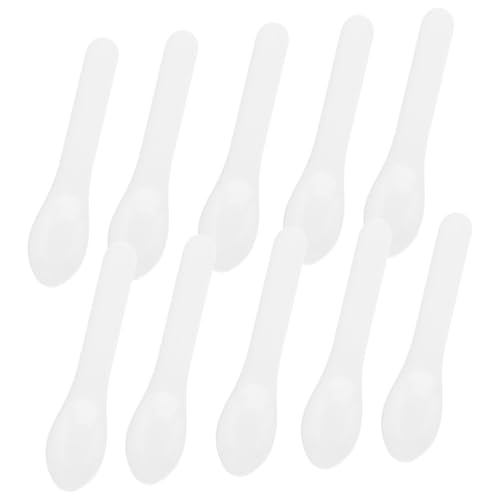 HAMPPLIES 10 Stück Teiliges Kosmetikspatel Löffel Langlebig zum Abfüllen Beauty Facial Mask Scoop für Gesichtspflege Praktische Rührspatel Hygienisch Glatte Oberfläche Kunststoff von HAMPPLIES