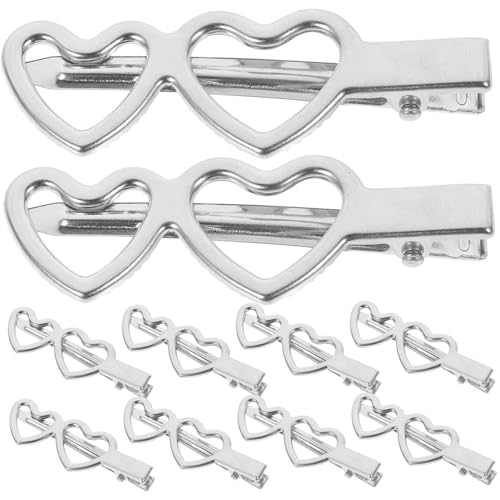 HAMPPLIES 10 Stück Teiliges Metall Haarspangen Herzform Langlebige Haarklammern für Dünnes Haar Stylische Seitenscheitel Clips für Damen und Mädchen Modische Haarschmuck Accessoires von HAMPPLIES