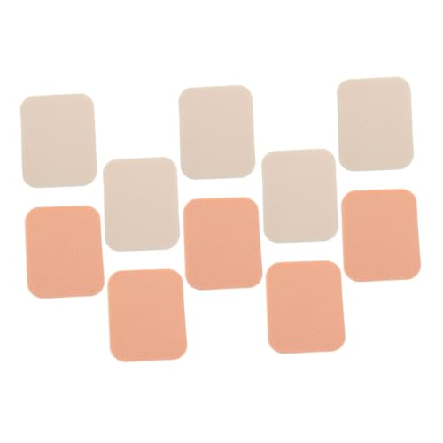 HAMPPLIES 10 Stück Teiliges Quadratische Kosmetik Puderquasten für Frauen Sanftes Vielseitiges Make Up Werkzeug Trocken und Nass Verwendbar für Foundation Concealer und Highlighter Kompakte von HAMPPLIES