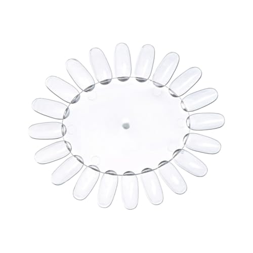 HAMPPLIES 10 Stück Teiliges Transparentes Nail Art Display Wheel mit Sonnenblumenform Nagellack Farbpalette für Salon und zum Präsentieren und Üben von Nail Art Designs und Polish Farben von HAMPPLIES