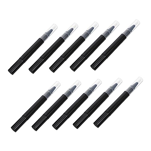 HAMPPLIES 10 Stücke Leere Kosmetik Stifte für Nagelpflege Applikatoren für Lip Gloss Nachfüllbare Behälter für Nagelöl Make Up Werkzeug für Reisen Leicht und Auslaufsicher von HAMPPLIES