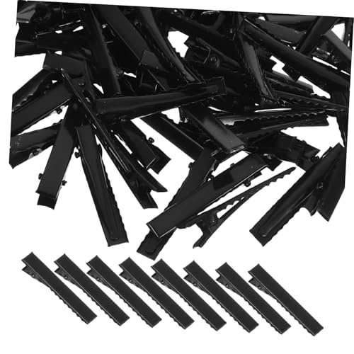 HAMPPLIES 100 Stück Schwarze Metall Haarspangen Handgefertigte Duckbill Clips für Haarstyling und Abteilen Langlebig und Sicherer Griff Vielseitig für Frauen und Mädchen Modisches Accessoire von HAMPPLIES