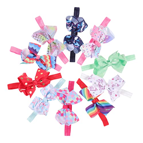 HAMPPLIES 10stücke Mädchen Haarbänder Mit Schleifen Bunte Elastische Kopfband-accessoires Für Neugeborene Und Kleinkinder Für Festliche Anlässe Und Fotoshootings von HAMPPLIES