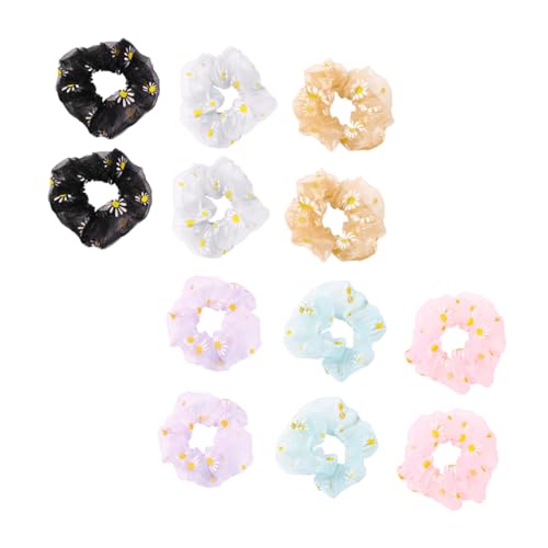HAMPPLIES 12 Stück Teiliges Bunte Blumen Haarschmuck Elastische Haarbänder Weiche Ponytail halter für Damen Mädchen Vielseitig Modisch von HAMPPLIES