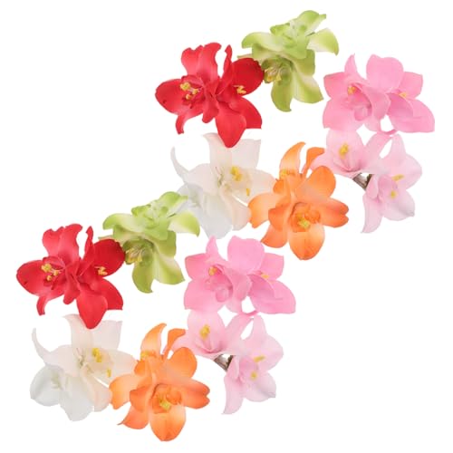 HAMPPLIES 12 Stück Teiliges Hawaiianischer Blumen-haarclips Kleine Farbige Künstliche Haarklammern für Frauen Mädchen Boho-inspirierte Strand Urlaubshaarschmuck Lichtechte von HAMPPLIES