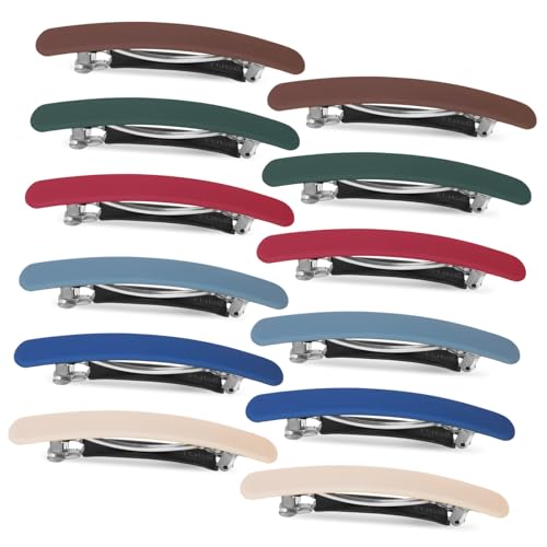 HAMPPLIES 12 Stück Teiliges Matte Haarklammern mit Federverschluss Rutschfeste Französische Haarspangen für Starken Geeignet für Dickes Haar Vielseitige Styling Accessoires für Damen und von HAMPPLIES