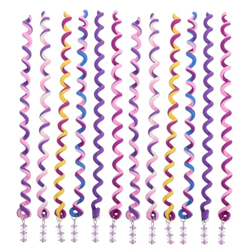 HAMPPLIES 12 Stück Teiliges Spiral haarflechter Bunte Haarschmuck Zöpfe Einflechten Flexibel für Dickes und Zartes Haar Mädchen Styling DIY von HAMPPLIES