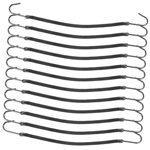HAMPPLIES 12stücke Elastische Gummi-haarbänder Mit Metallhaken Für Pferdeschwanz Schwarz Gummibänder Für Damen Haarbänder Zum Einfachen Binden Langer Haare HAMPPLIES 12stücke Elastische Gummi-haarbänder Mit Metallhaken Für Pferdeschwanz Schwarz Gummibänder Für Damen Haarbänder Zum Einfachen Binden Langer Haare von HAMPPLIES