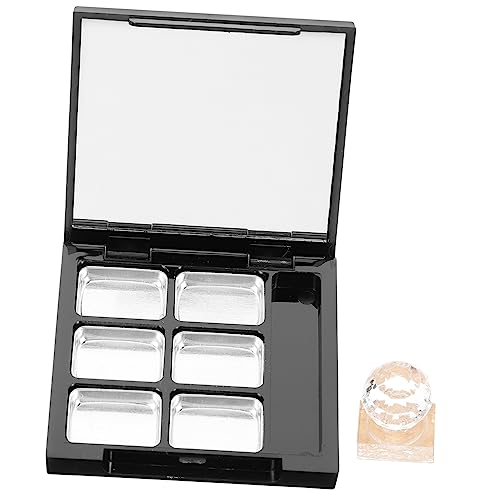 HAMPPLIES 1Satz Kompakte Leere Lidschattenbox Nachfüllbare Kosmetikbehälter für DIY Lidschatten Fächer für Reisen und für Damen und von HAMPPLIES