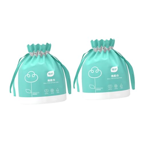 HAMPPLIES 2 Rollen Einweg Gesichtstücher pro Dicke Weich Baumwollähnliche Makeup Entferner Tücher Trocken und Nass Anwendbar Hautfreundlich für Beauty Salon und Haushalt Geeignet von HAMPPLIES