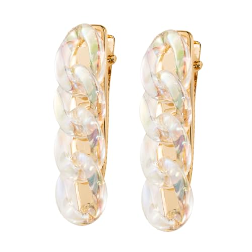 HAMPPLIES 2 Stück Acryl Ketten Haarklammer Damen Modischer Duckbill Clip Einzigartiges Design Für Dickes Und Dünnes Haar Vielseitiger Haarschmuck Für Alltag Und Festliche Anlässe HAMPPLIES 2 Stück Acryl Ketten Haarklammer Damen Modischer Duckbill Clip Einzigartiges Design Für Dickes Und Dünnes Haar Vielseitiger Haarschmuck Für Alltag Und Festliche Anlässe von HAMPPLIES