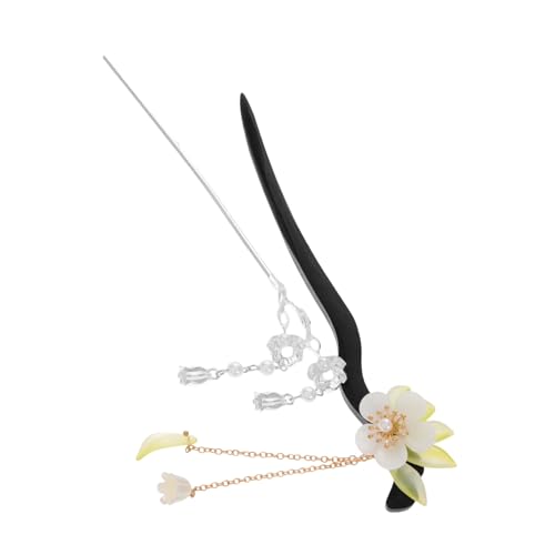 HAMPPLIES 2 Stück Antike Chinesische Holz Haarstäbchen mit Quasten Hanfu Haarschmuck für Damen Dekorative Retro Haarpin mit Eleganten Blumenmustern Langlebiges Material Vielseitig für von HAMPPLIES