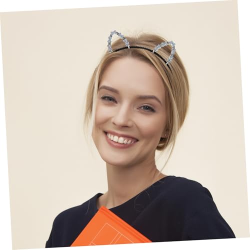 HAMPPLIES 2 Stück Damen Haarreif mit Funkelnden Strasssteinen Katzenohren Design Langlebiges Legierungs material Rutschfestes Party Brautschmuck Haarband für Frauen und Mädchen HAMPPLIES 2 Stück Damen Haarreif mit Funkelnden Strasssteinen Katzenohren Design Langlebiges Legierungs material Rutschfestes Party Brautschmuck Haarband für Frauen und Mädchen von HAMPPLIES