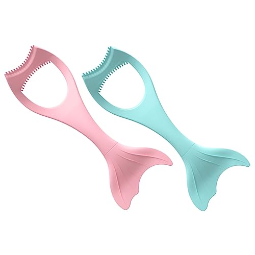 HAMPPLIES 2 Stück Eyeliner Hilfswerkzeuge aus Silikon Multifunktionale Make Up Tools für Perfekten Lidstrich und Wimperntusche für Anfänger und Profis Rosa Grün von HAMPPLIES