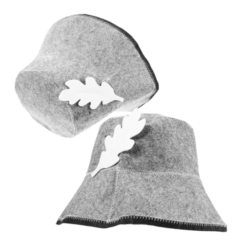 HAMPPLIES 2 Stück Filz Saunahut Wasserabsorbierend Wiederverwendbar Atmungsaktiv Leichte Sauna Mütze für Damen und Herren mit Hervorragender Isolierung und Feuchtigkeitsaufnahme von HAMPPLIES
