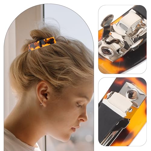 HAMPPLIES 2 Stück Französische Haarklammer Damen Haarklammern Haargreifer für Elegante Steckfrisuren Hinten Am Kopf Modische Ponytail Haarspangen in Beige und Schildpatt Vielseitiges von HAMPPLIES