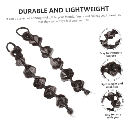 HAMPPLIES 2 Stück Geflochtener Bubble Ponytail Haarteil Synthetische Perücke Hochtemperaturfaser Modisch Vielseitig für Frauen Festival Party HAMPPLIES 2 Stück Geflochtener Bubble Ponytail Haarteil Synthetische Perücke Hochtemperaturfaser Modisch Vielseitig für Frauen Festival Party von HAMPPLIES