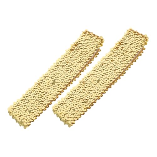 HAMPPLIES 2 Stück Glitzernde Damen Sport Haarbänder Elastische Rutschfeste Pailletten Stirnbänder für Fitness Bequemes Weiches Material für Langanhaltenden Sitz Beim Training von HAMPPLIES