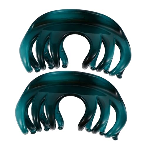 HAMPPLIES 2 Stück Große Acryl Haarklammern Haarspangen für Frauen Komfortable Haarclips für Dickes und Normales Haar für Bad Küche und Styling Vielseitig Einsetzbar Blau von HAMPPLIES