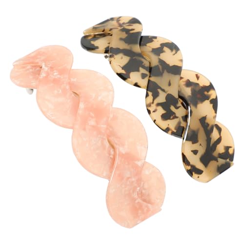 HAMPPLIES 2 Stück Große Acryl haarspangen Vintage Haarklammern mit Schleifen design für Dickes und Feines Haar Modische Haaraccessoires für Frauen für Hochzeit Party und Alltag von HAMPPLIES