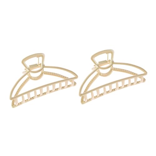 HAMPPLIES 2 Stück Große Haarklammer aus Zinklegierung Stilvolle Rutschfeste Haarspangen für Damen Geeignet für Dickes und Dünnes Haar Langlebige Klammern in Gold und Silber Modische von HAMPPLIES