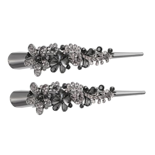 HAMPPLIES 2 Stück Große Vintage Haarklammern Metall mit Funkelnden Strasssteinen Retro Entenschnabel Haarspangen Damen Robuste Haarklammern für Stilvolles Styling Unterwegs HAMPPLIES 2 Stück Große Vintage Haarklammern Metall mit Funkelnden Strasssteinen Retro Entenschnabel Haarspangen Damen Robuste Haarklammern für Stilvolles Styling Unterwegs von HAMPPLIES