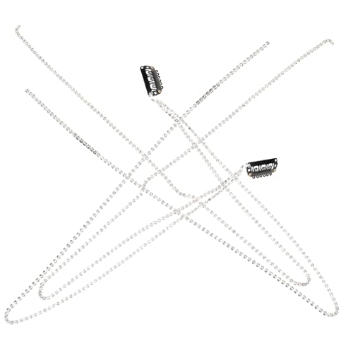 HAMPPLIES 2 Stück Haarketten mit Quasten Glänzender Haarschmuck für Frauen Haarclip für Zöpfe und Pferdeschwanz Vielseitiges Accessoire für Hochzeit Party und Alltag von HAMPPLIES