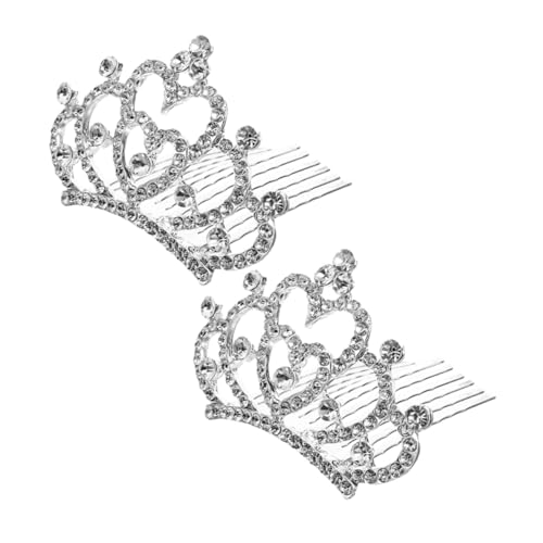 HAMPPLIES 2 Stück Haarschmuck Teiliges mit Funkelnden Strass Steckkämmen für Mädchen Sichere Leichte Mini Tiara für Tanzauftritte und Prinzessinnen Look von HAMPPLIES