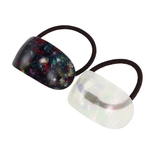 HAMPPLIES 2stücke Acetat-haarspangen Gebogene U-förmige Elastische Pferdeschwanzhalter Für Frauen Elastische Pferdeschwanzbänder Für Frisuren von HAMPPLIES