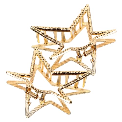 HAMPPLIES 2 Stück Kleine Metall Haarspangen Goldfarbene Stern Haarklammern Leichte Styling Accessoires für Kurze Haare Vielseitige Haarschmuck Clips für Frauen und Mädchen Geeignet für von HAMPPLIES