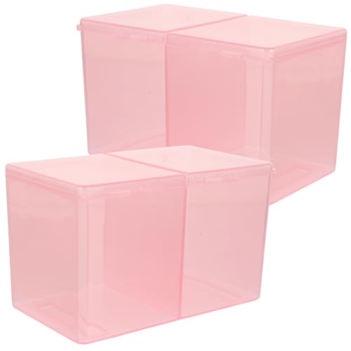 HAMPPLIES 2 Stück Kosmetik Aufbewahrungsbox Transparente Makeup Baumwollpad Box für Damen Praktische Aufbewahrung für Wattepads und Kosmetikstäbchen Langlebig und Modisch für Zuhause und von HAMPPLIES