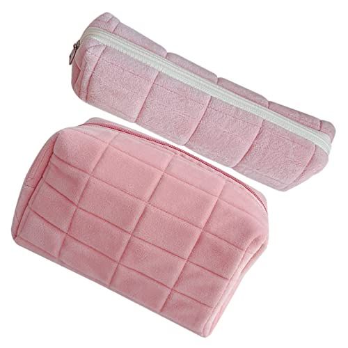 HAMPPLIES 2 Stück Kosmetiktasche Teiliges Set Reise Make Up Organizer für Damen Leicht und Vielseitig für Reisen und Camping Langlebig mit Feinen Details Modischen Farben von HAMPPLIES