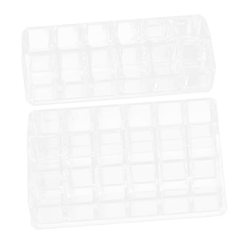 HAMPPLIES 2 Stück Lippenstift Halter Transparenter Lip Gloss Aufbewahrungs Organizer Fächern für Lippenstift Röhren Stilvoller Schminkbehälter für Einfache Sichtbarkeit und Zugriff von HAMPPLIES