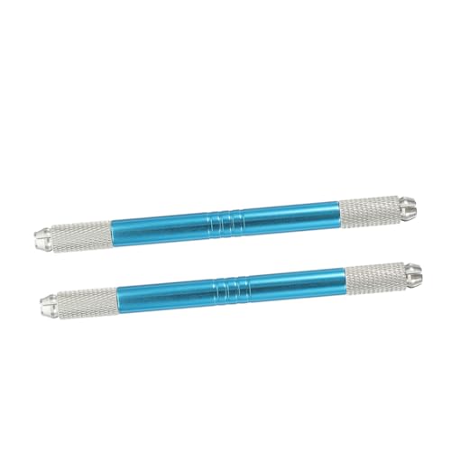 HAMPPLIES 2 Stück Microblading Augenbrauenstift Blau Manuell Tattoo Pen für Dichte Natürliche Augenbrauen Home Salon Make Up Anfänger Profi von HAMPPLIES