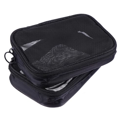 HAMPPLIES 2 Stück Multifunktionale Mesh Kosmetiktasche Teiliges Transparente Reise Toilettentasche Leichter Kulturbeutel für Damen und Herren Praktischer Organizer für Kosmetik und von HAMPPLIES