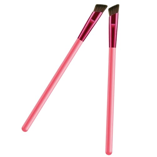 HAMPPLIES 2 Stück Multifunktionaler Augenbrauenpinsel Teiliges Schräger Make Up Pinsel für Präzises Formen Füllen und Eyeliner Anwendung Leicht Langlebig für Damen und Tägliches Styling von HAMPPLIES