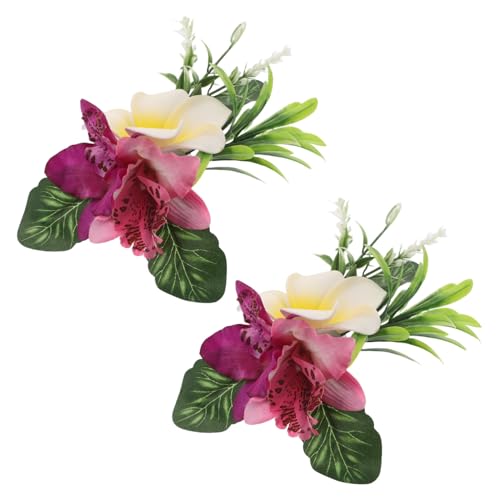 HAMPPLIES 2 Stück Orchideen Haarclips mit Realistischer Plumeria Blüte Chinesischer Stil Haarschmuck für Frauen Geeignet für Hanfu Cheongsam Urlaub und Vielseitige Frisuren von HAMPPLIES