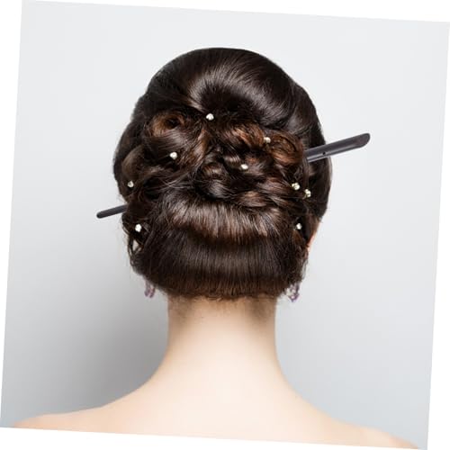 HAMPPLIES 2 Stück Orientalischer Haarschmuck aus Vintage Langhaar Haarnadeln Antike Holzstäbchen für Damen und Herren Dekorative Haarstäbchen für Zöpfe und Traditionelle Frisuren von HAMPPLIES