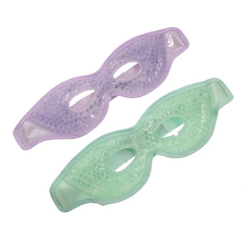 HAMPPLIES 2 Stück PVC Wiederverwendbare Kühlende Augenpads mit Hautfreundliche Schlafmaske zur Linderung von Schwellungen Augenringen und Migräne Tragbar für Damen und Herren von HAMPPLIES