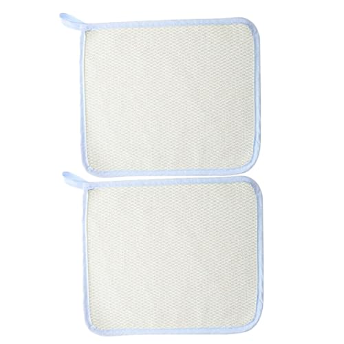 HAMPPLIES 2 Stück Peeling badetuch aus Doppellagigem Nylon Schnelltrocknendes Hautschonendes Waschhandschuh mit Kurzer Schlaufe Effektives Entfernen von Hautschüppchen und Schmutz für von HAMPPLIES