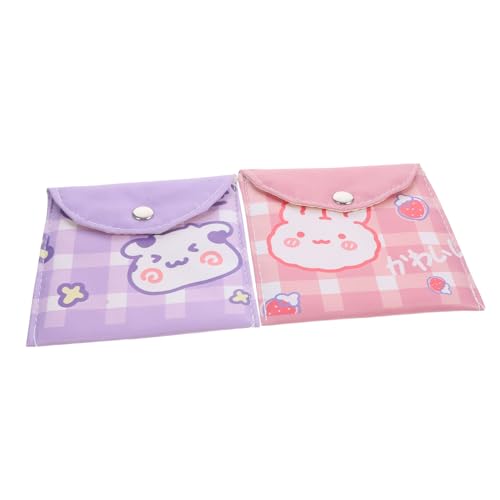 HAMPPLIES 2 Stück Perioden Aufbewahrungstasche Multifunktionale Damen Hygieneartikel Tasche für Unterwegs als Geldbeutel für und Lippenstifte Farben Zufällig von HAMPPLIES