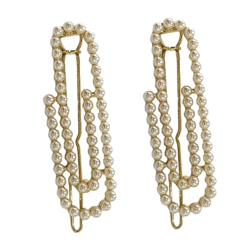 HAMPPLIES 2 Stück Perlen Haarspangen Französischer Stil Haarnadeln zum Fixieren von und Haaren Modisches Haarschmuck Accessoire für Damen und Mädchen Vielseitig Einsetzbar Passendes von HAMPPLIES